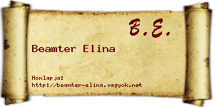 Beamter Elina névjegykártya